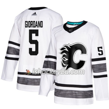 Mænd NHL Calgary Flames Trøje Mark Giordano 5 Hvid 2019 All-Star Adidas Authentic
